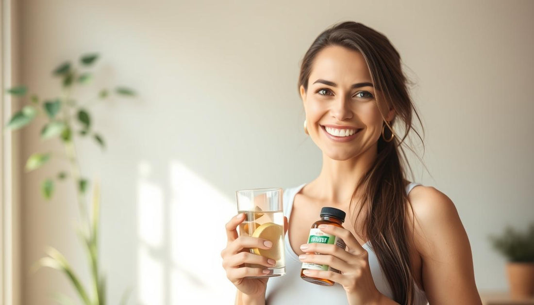 Woman feeling energetic and balanced after taking hormone balance vitamins for women